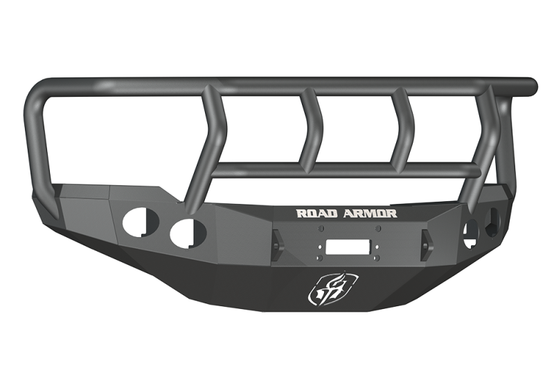 Chevrolet 2500 Bumper - Front - Road Armor - Stealth Front Winch Bumper w/Titan II Guard - Tex Blk - `11-`14